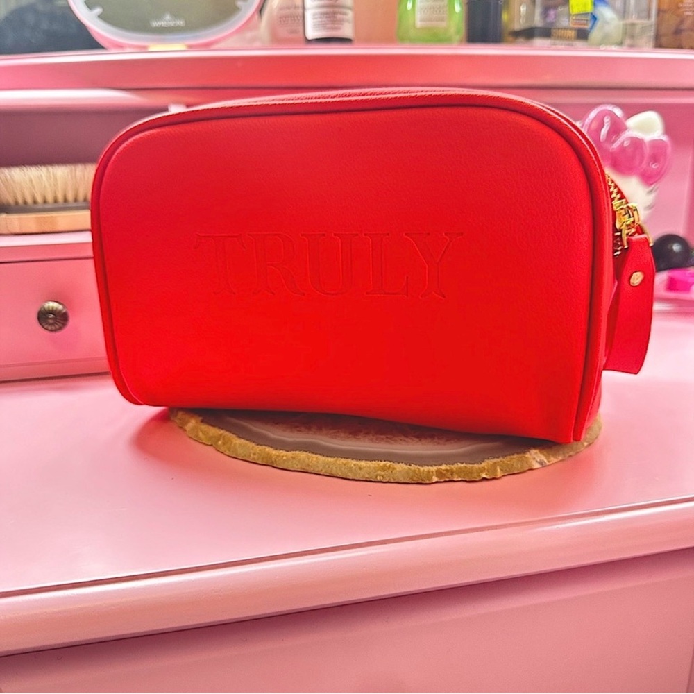 TRULY Vibrant Red Cosmetic Bag